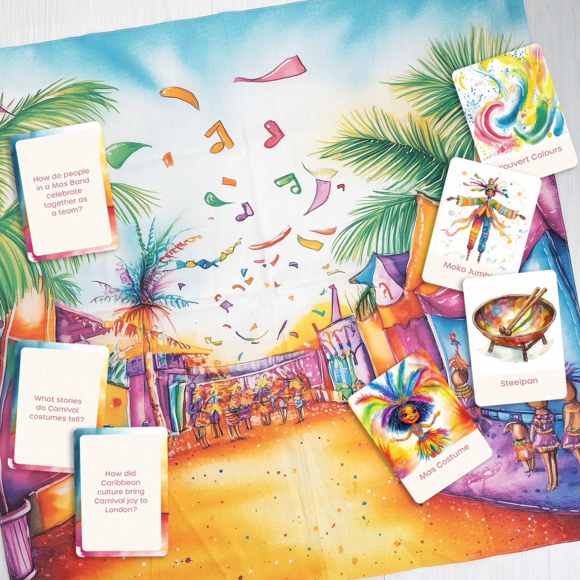 Carnival Rhythms Story Pack, EYFS & KS1 Cultural Exploration Through Music, Movement & Belonging - Storytime Scarves