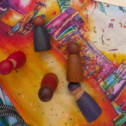 Carnival Rhythms Story Scarf: A Caribbean Gift for Kids - Storytime Scarves