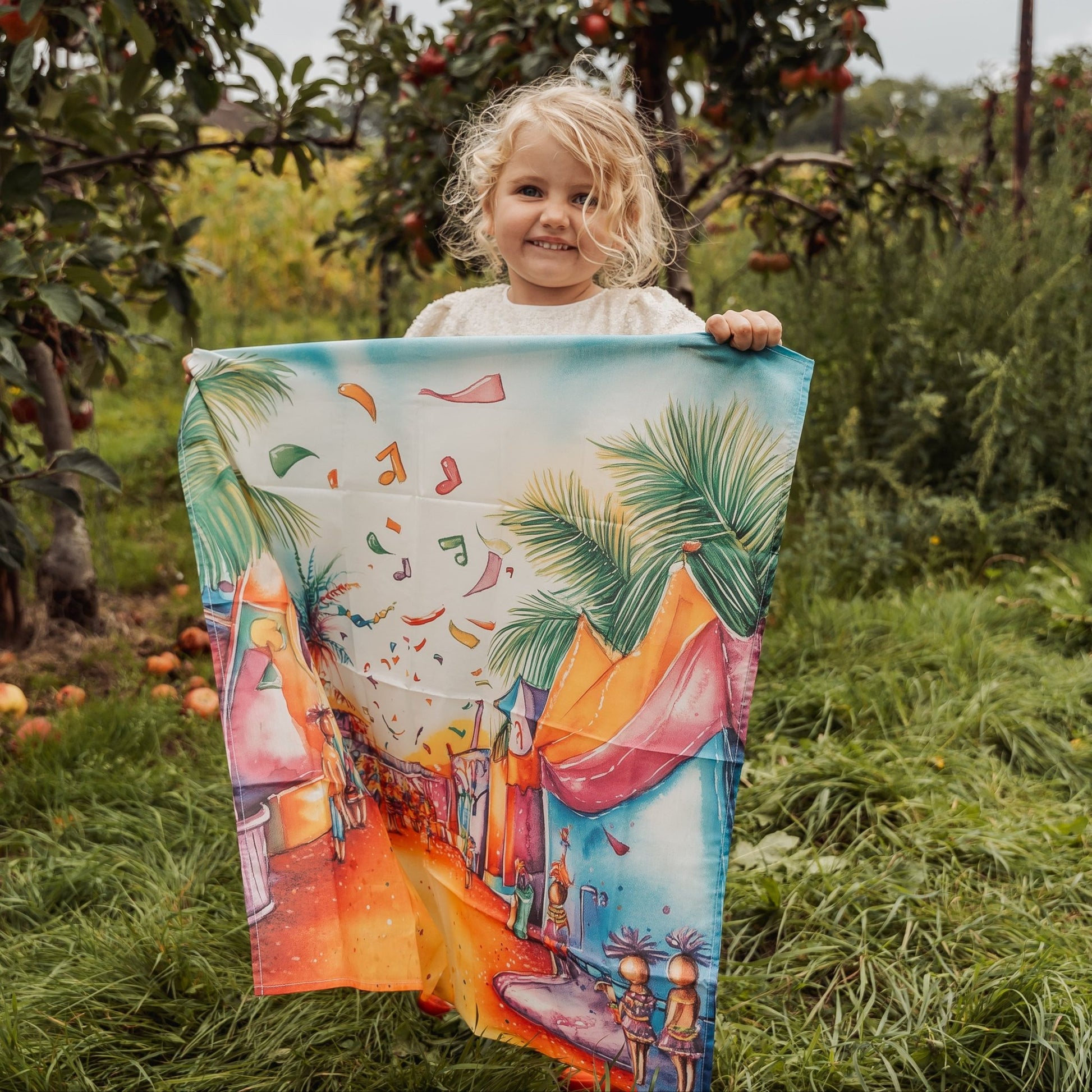 Carnival Rhythms Story Scarf: A Caribbean Gift for Kids - Storytime Scarves