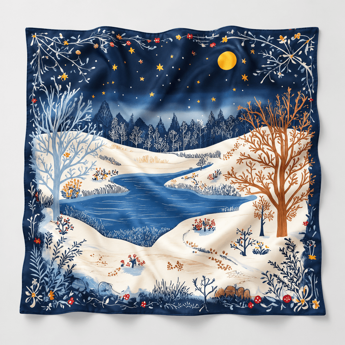 Estonian Winter | An Open-Ended Storytelling Play Scarf - Storytime Scarves