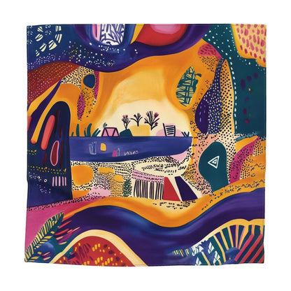 The Echoes of Nigeria Story Scarf: An Abstract Journey - Storytime Scarves