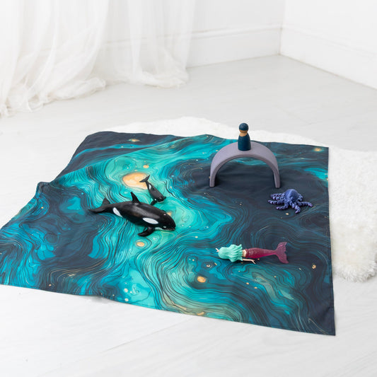 The Pathfinder’s Ocean An Open - Ended Storytelling Play Scarf - Storytime Scarves