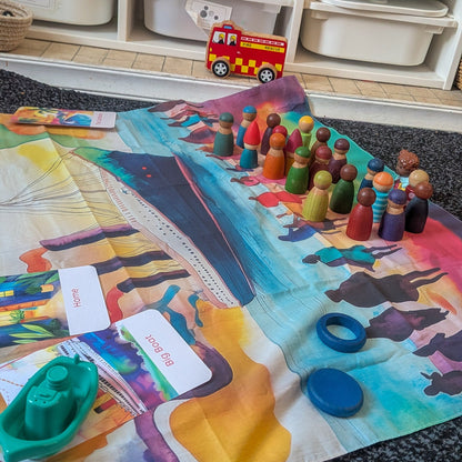 Windrush Rhythms: A Storytelling Play Scarf on the floor