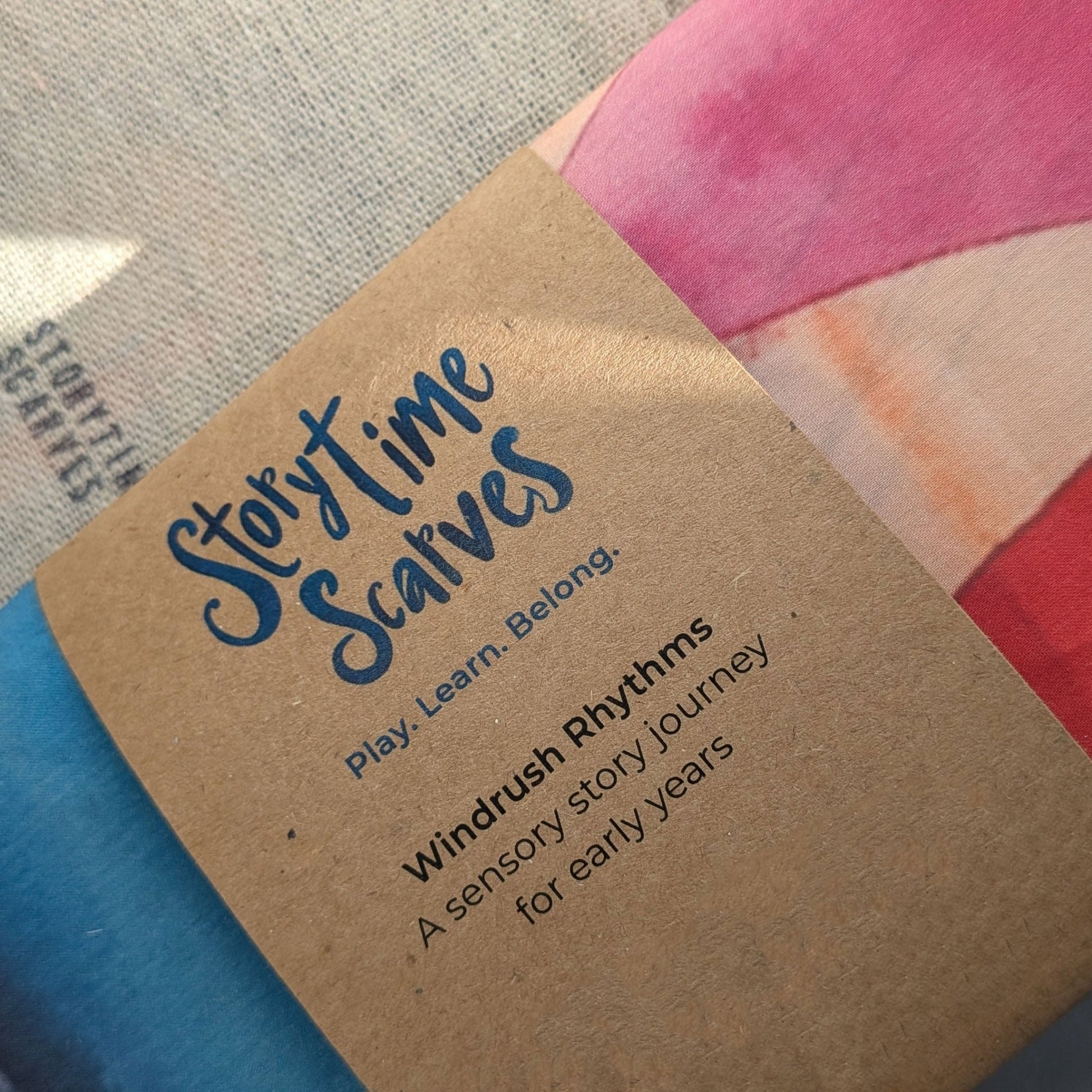 Windrush Rhythms: A Storytelling Play Scarf packaging