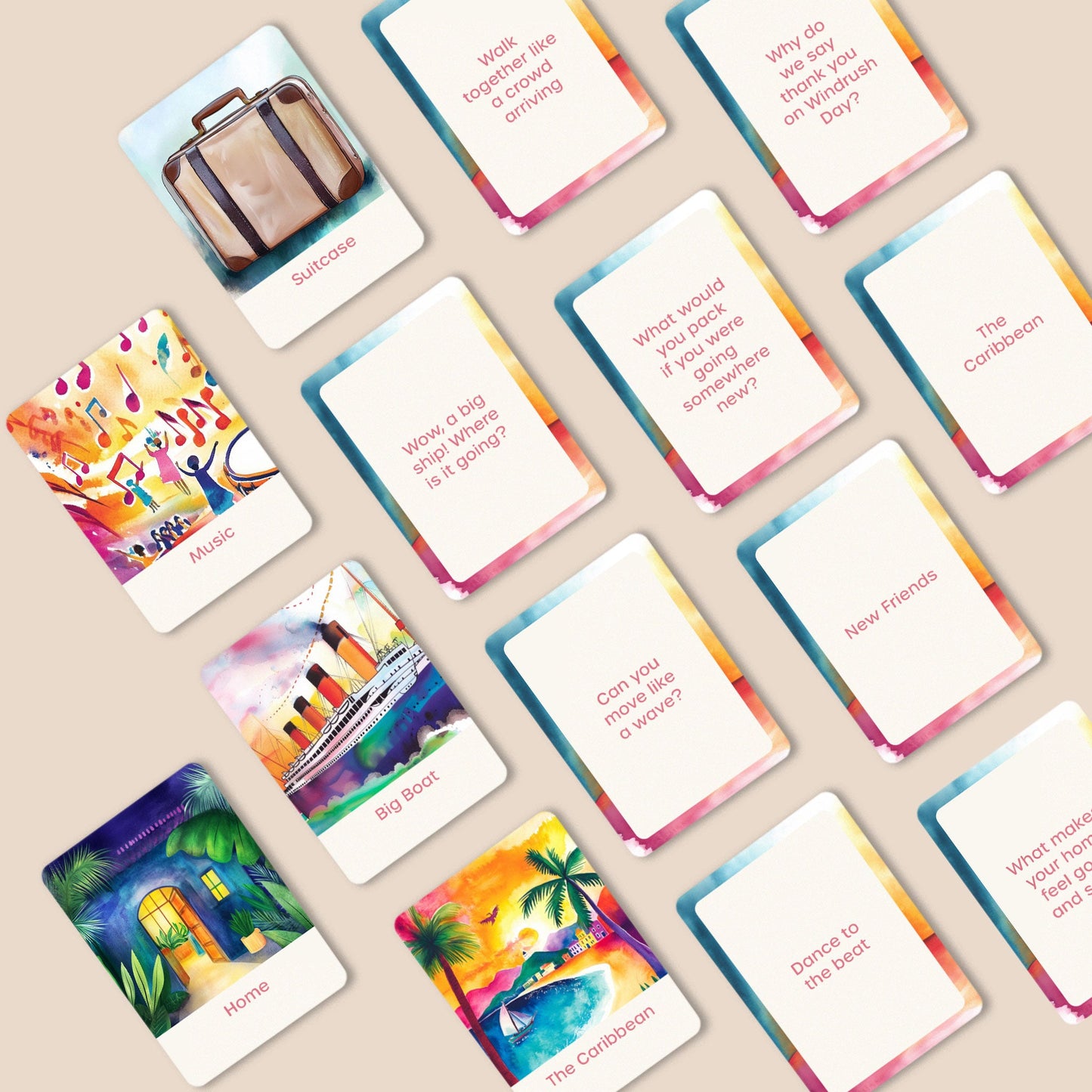 Windrush Rhythms Flashcards: EYFS & KS1 Cultural Education for Early Years - Storytime Scarves